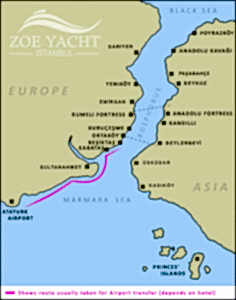 Airport transfer map