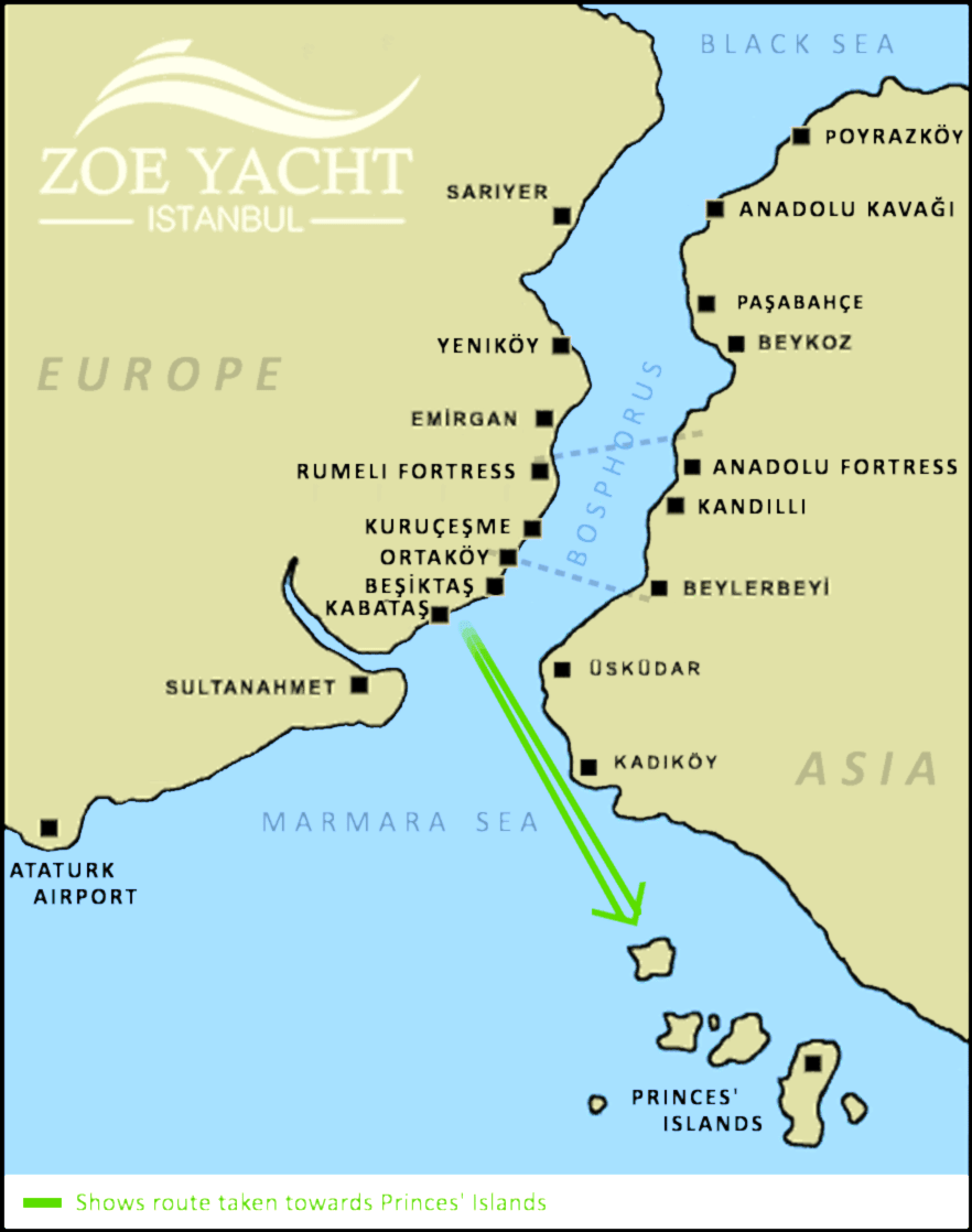 Princes' Islands Map