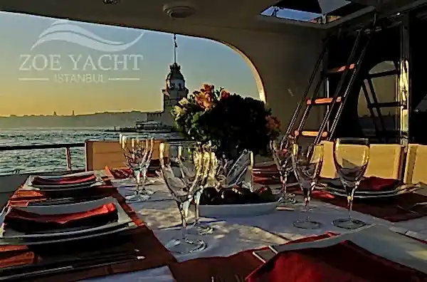 photo of a bosphorus cruise by boat in the evening new years eve istanbul turkey