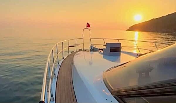 Beautiful sunset Bosphorus yacht cruise Istanbul
